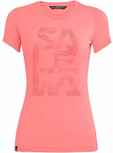 Salewa Damska koszulka z nadrukiem W wielokolorowa różowy (Shell Pink Melange) XL 00-0000028063