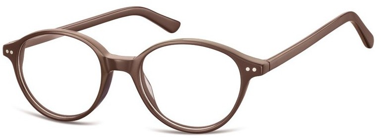 Sunoptic Ciemnobrazowe Okulary oprawki okragle CP147C