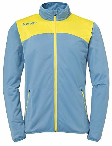 Kempa Emotion 2.0 Poly kurtka męska, Dove niebieski/limonkowy żółty, XL