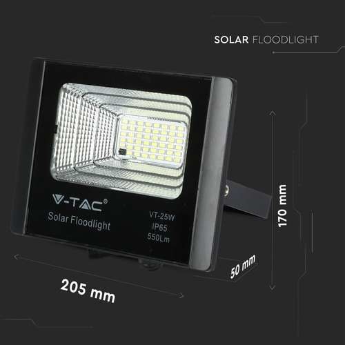 V-tac Projektor VT-25W LED SOLAR FLOODLIGHT COLORCODE 4000K +++