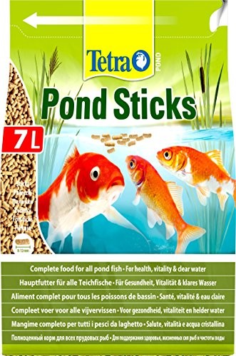 Tetra pokarm dla ryb stawowych (główne pożywienie w postaci pływających granulek dla wszystkich ryb żyjących w stawie ogrodowym), różne rozmiary, 7 l, zielony 170087