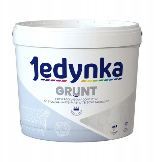 Jedynka Primer Grunt Farba Gruntująca Biała 10L