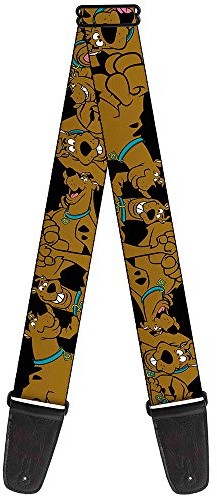 Buckle-Down Buckle-Down Pasek do gitary - Scooby Doo Ułożony Czarny - 5 cm szerokości - 54 cm długości GS-WSD003