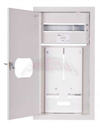 Sabaj System Szafka licznikowa natynkowa 1-licznikowa 3-fazowy 12 modułów IP31 310x580x220 Biała z zamkiem i szybą NRL 12 ZSZ