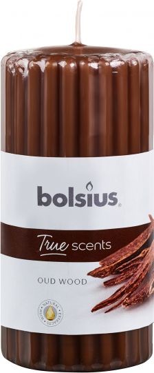 NoName świeca zapachowa True Scents Stare drewno 12 cm wosk brązowy twm_479936