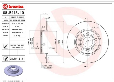 BREMBO 08.B413.11