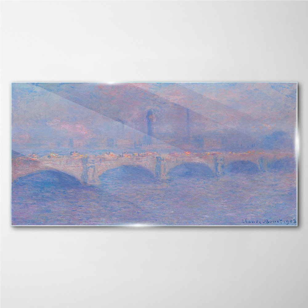 PL Coloray Obraz Szklany Most Waterloo Monet 140x70cm