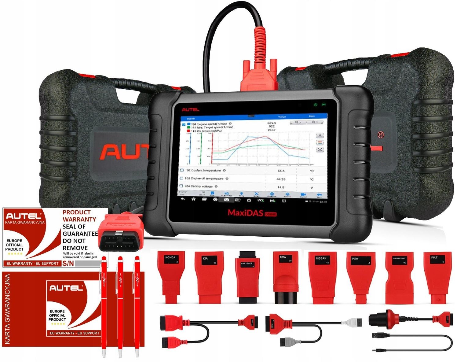 AUTEL MaxiDAS DS808 KIT 2X WALIZKA J POLSKI |