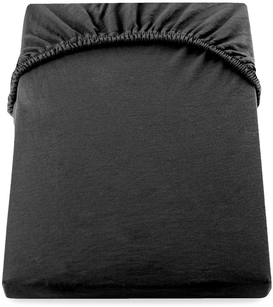 DecoKing DecoKing  Prześcieradło Jersey - Amber - Czarny 120x200 cm