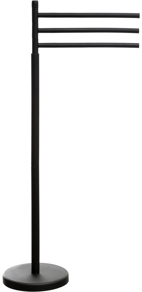 5five Simple Smart Czarny wieszak na ręcznik z metalu wieszak na ręczniki stojący wieszak metalowy stojak na ręczniki wieszaki do łazienki 155990