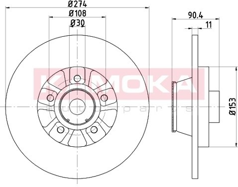 KAMOKA Tarcza hamulcowa 1031138