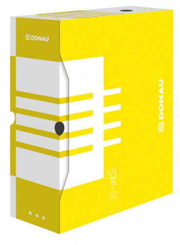 Donau Pudło archiw. A4 120mm kartonowe - żółty