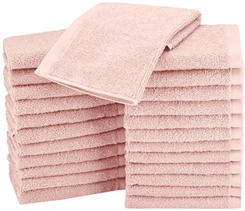 AmazonBasics ściereczki z bawełny, białe ABWC-24PK-PP