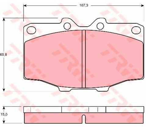TRW Zestaw klocków hamulcowych, hamulce tarczowe GDB352