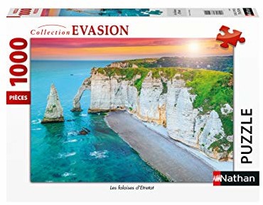 Nathan 4005556876303 1000 pices Les falaises d'Etretat puzzle dla dorosłych 4005556876303