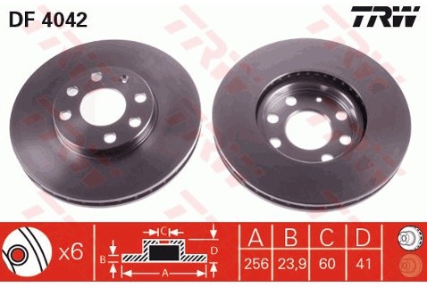 TRW Tarcza hamulcowa DF4042