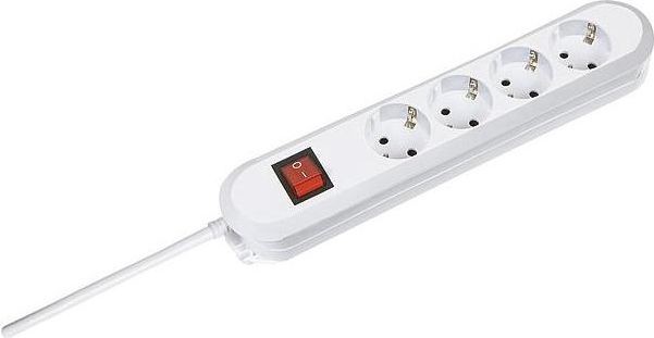 Bachmann Listwa zasilająca SMART 4x Gniazda white 1xprzełącznik - 381.2 (381.230K)