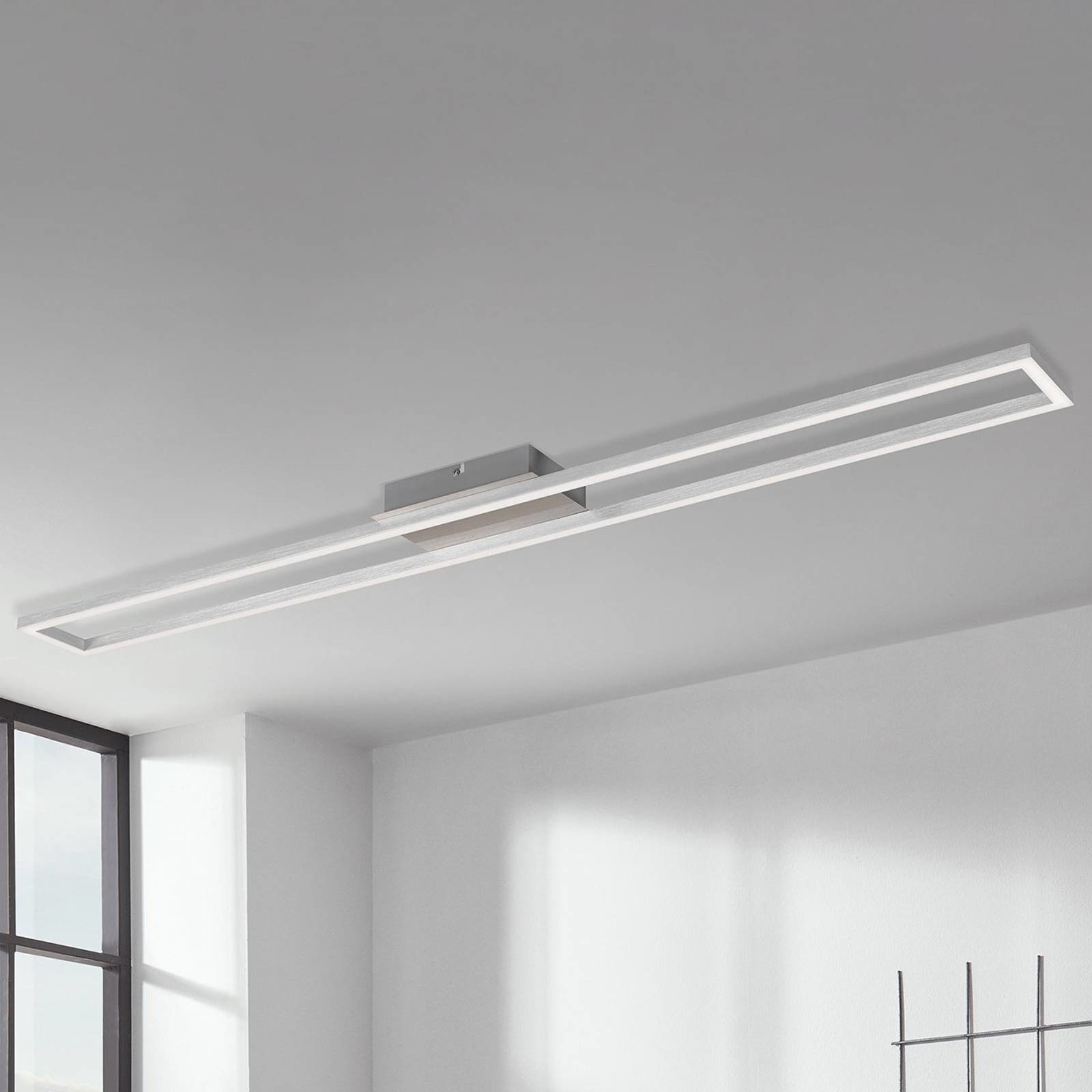 Briloner Lampa sufitowa Frame 3-stopnie, aluminium 110x12cm