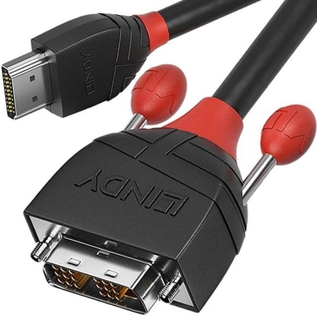 Lindy Kabel HDMI - DVI-D Black Line 36272, 2 m