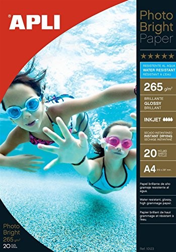 Apli 010123 Papier fotograficzny Bright 210 x 297 mm, 265 g, 20 sztuk 10123