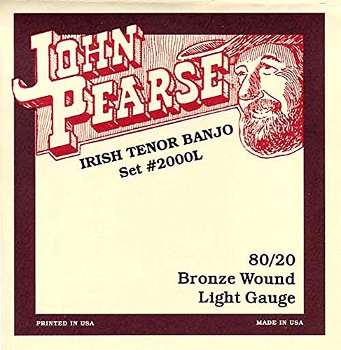 John Pearse Strings John Pearse Strings 2000 l dla irlandzkiego tenora banjo - 80/20 rana z brązu - lekki wskaźnik 2000L