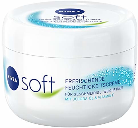 NIVEA Soft odświeżający krem nawilżający (375 ml), pielęgnujący delikatny krem z witaminą E i olejkiem jojoba, szybko wchłaniający się krem do skóry