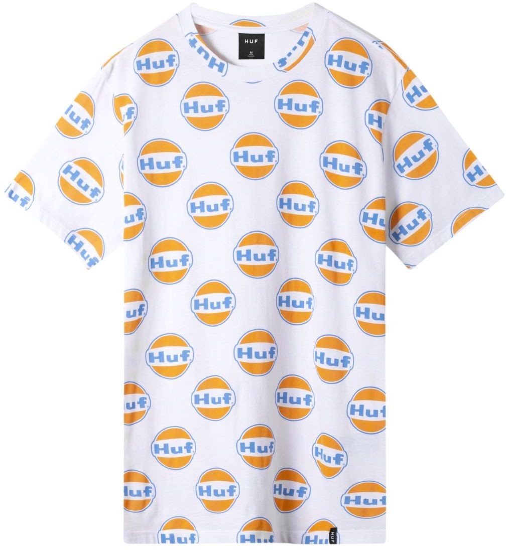 HUF t-shirt HUF IGNITE ALL OVER TEE White