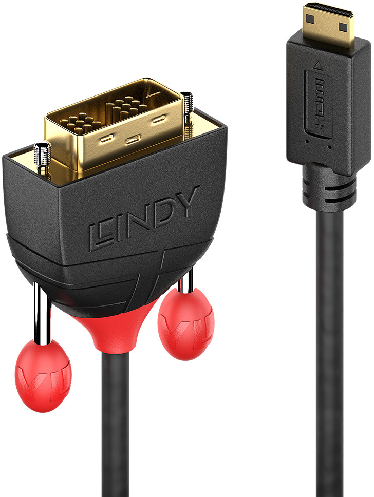 Lindy 36283 Kabel mini HDMI DVI-D Single Link Black Line 3m LY-36283