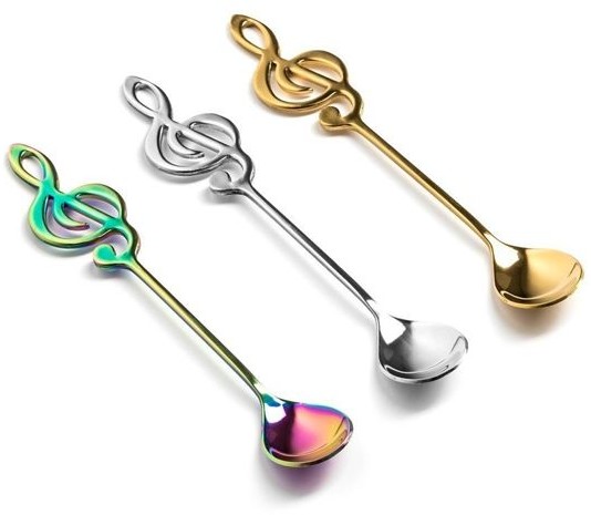 Gadget Master Muzyczne łyżeczki KLUCZ WIOLINOWY 3 szt.