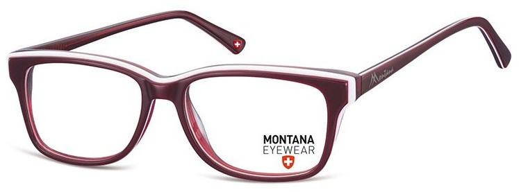 Montana Okulary oprawki korekcyjne, optyczne nerdy MA81E bordowe MA81E