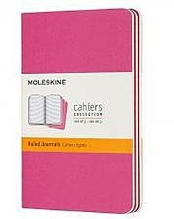 Zestaw 3 zeszytów Cahier Journals 9x14 linie pink
