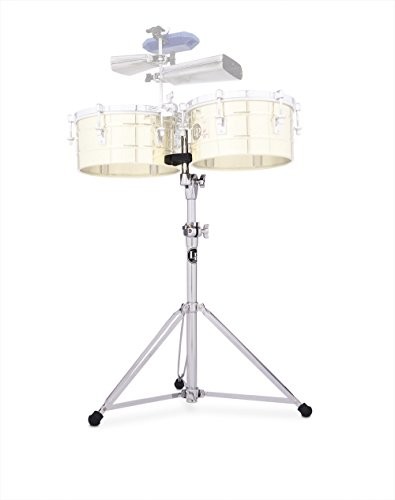 LP Latin Percussion Stojak na  timbal Tito puente z regulacją wysokości, stal chromowana, doppelstrebig, na timbales, lp981 LP981