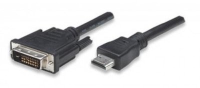 Techly Adapter HDMI-DVI M/M 24+1 1,8m czarny KKTCKUEV0120