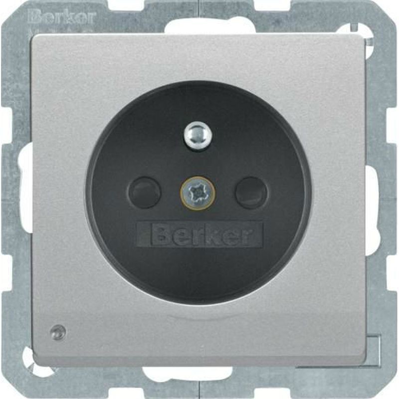 Hager Polo sp. z o.o. Gniazdo pojedyncze z/u LED alu aksamit lakierowany Q.1/Q.3 6765106084