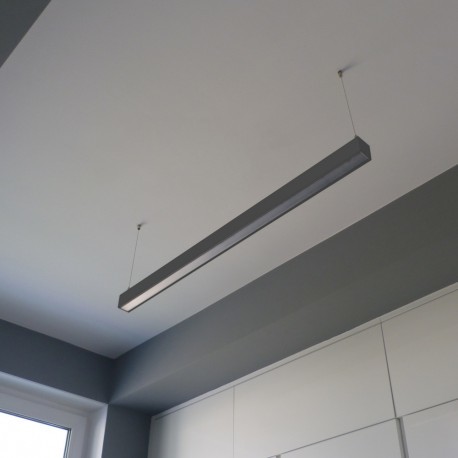 Bemko Oprawa liniowa LED 113cm 30W 4000K 230V IP20 natynkowa aluminiowa zawieszana QUALIS grafit 5176 70-16A-1A