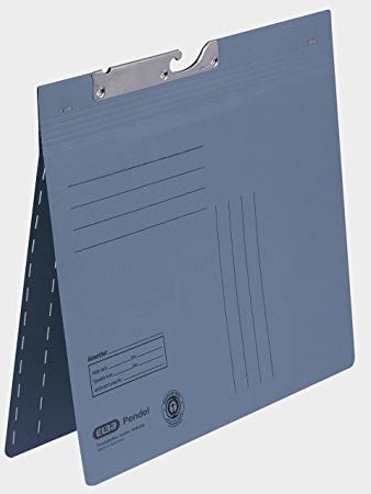 Elba 100420895 skoroszyt wahadłowy dwupak 25 szt. podwójny zszywacz z 320 g/m karton Manila recykling niebieski 100420895