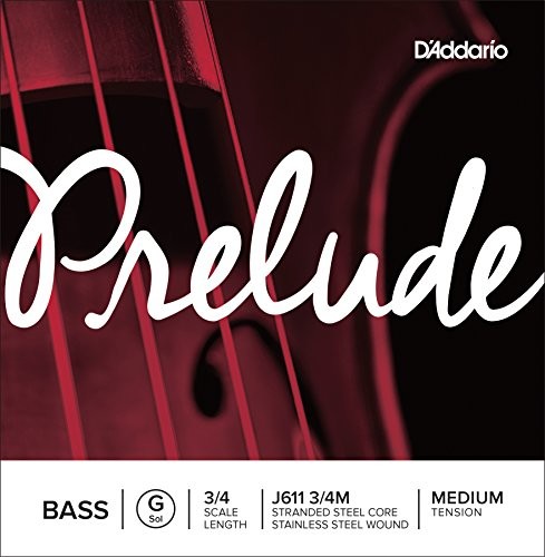 DAddario J611-3/4M Stainless Steel Prelude kontrabass pojedyncza struna 'G' stal węglowa/nikiel 3/4 średni J611 3/4M