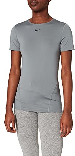 Nike Damska koszulka W Np 365 Top Ss Essential szary szary (Smoke Grey/Black) XS AO9951-084