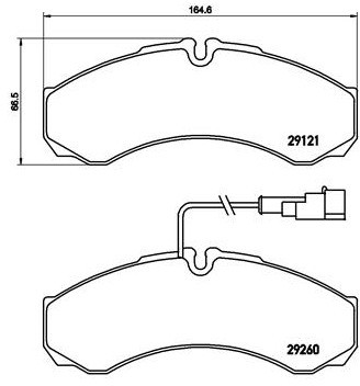 BREMBO Zestaw klocków hamulcowych, hamulce tarczowe P 56 069