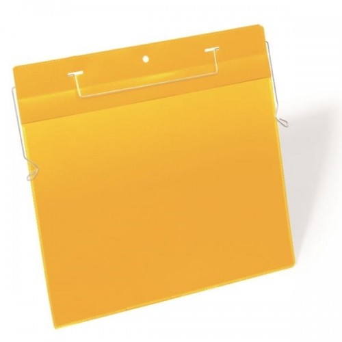 Kieszeń magazynowa z uchwytami z drutu A4 pozioma DURABLE żółta 50szt. 1754 04 DU1540-6
