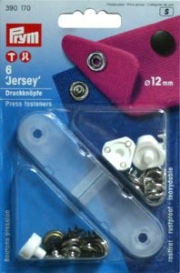 Prym Jersey zatrzaski, czarny, 12 mm, czarny, 6 szt. PRYM_390170