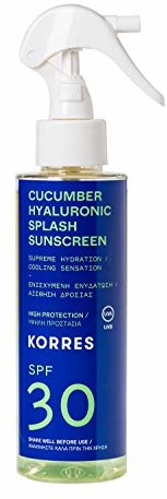 Korres Cumber Hyaluronic SPLASH 2-fazowy spray do ochrony twarzy i ciała SPF30, 1 opakowanie (1 x 175 g)