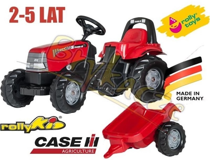 Rolly Toys TRAKTOR CASE Z PRZYCZEPĄ 012411