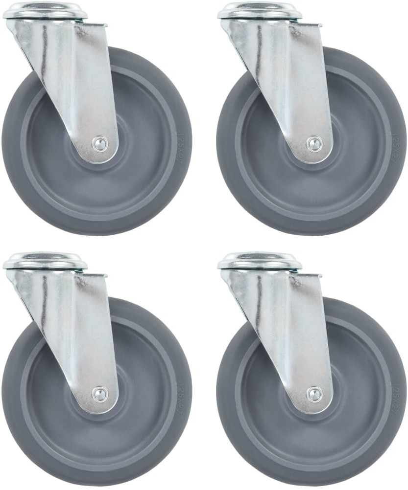 vidaXL vidaXL 32 kółka skrętne z otworem na śrubę, 125 mm