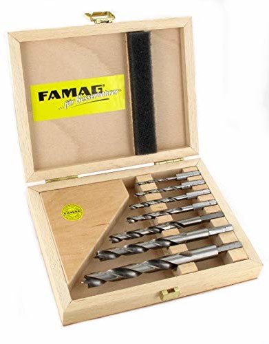 FAMAG drewniane SPI ralb.Zestaw bitów, HSS-G 7-częściowy w drewnianej skrzynce 159750700
