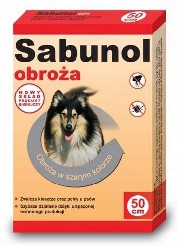 Фото - Нашийник Dermapharm SABUNOL - szara obroża przeciw pchłom i klesz 50cm 