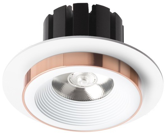 Redlux oprawa sufitowa LED Sharm R I 10W 900lm 3000K 24° biała miedź 11,5cm wpuszczana R13235
