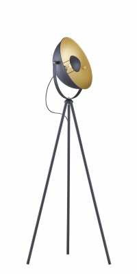 Trio RL Chewy R40181032 lampa podłogowa stojąca 1x60W E27 czarny mat / złoty