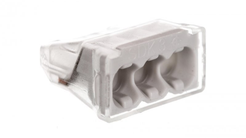 obo bettermann Szybkozłączka 3-torowa 0,5-2,5mm2 450V 24A jasnoszara 61 325 LGR 2054485 /100szt./ 2054485