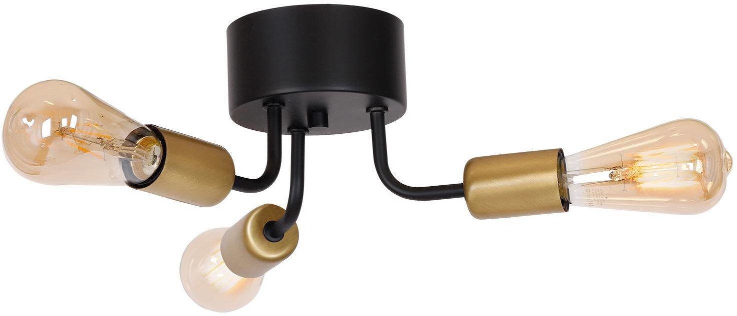 Luminex Plafon Brenda black/gold 3 1061